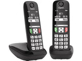 Telefone sem Fios Gigaset Analógico E270 Duo Preto