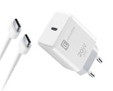 Carregador Cellularline + Cabo USB-C 20W - Branco