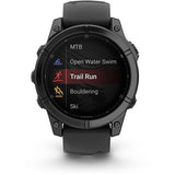 Relógio Desportivo Garmin Fenix E 47mm - Aço Prateado