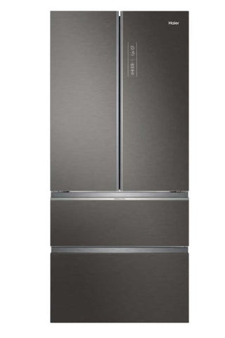 Frigorífico Americano Haier HB18FGSAAA | 190x83x66,9 cm | 358 L | E | Prateado, Titânio