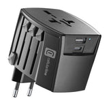 Adaptador de Viagem Cellularline World Travel Charger 20W 1x USB-A 1x USB-C