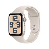 Apple Watch SE GPS 44mm - Alumínio Luz das estrelas | Bracelete Desportiva Luz das estrelas - M/L