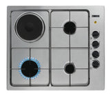 Placa Mista Zanussi ZGM64300X | Gás Butano/Propano | 58 cm | 4 Zonas | Aço inoxidável