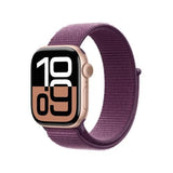 Apple Watch Series 10 GPS 42 mm | Alumínio Rosa Dourado | Bracelete Loop Desportiva Ameixa