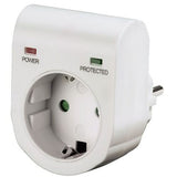 Tomada Hama com Supressor Picos Corrente - Branco