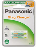 Pilhas Recarregáveis Panasonic Batteries Pack 2 AAA DECT 750 mAh