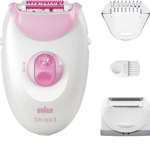 Depiladora de Arranque Braun Silk Epil S3 3-031 - Branca / Rosa