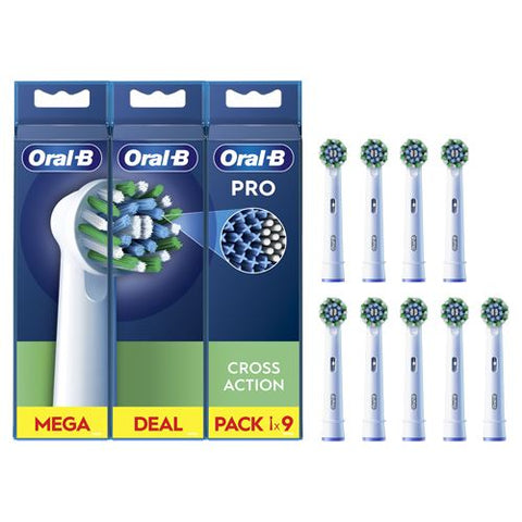 Recargas para Escovas de Dentes Elétrica Oral-B Cross Action - 9 Unidades