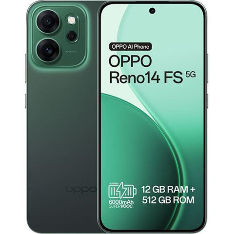 Oppo Reno14 FS 5G - 512GB - Verde Luminoso
