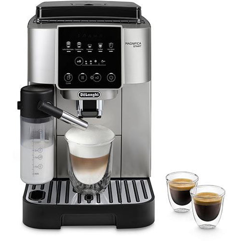Máquina de Café Automática com Moinho DeLonghi Magnifica Start MilkECAM2200.80.SB - Prateada / Preta