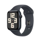 Apple Watch SE 2024 GPS 44mm - Alumínio Meia-noite | Bracelete Desportiva Meia-noite - S/M