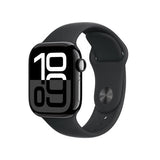 Apple Watch Series 10 GPS 42mm - Alumínio Preto Brilhante | Bracelete Desportiva Preta - S/M