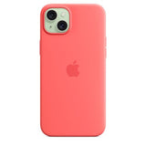 Capa Silicone Apple com MagSafe para iPhone 15 Plus - Goiaba
