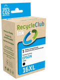 Pack de Tinteiros Recycleclub Epson 16XL BLACK - Preto