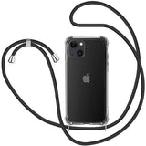 Capa 4-OK + Cordão para Apple iPhone - Preto