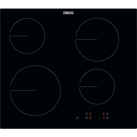 Placa de Vitrocerâmica Zanussi ZHRX641K | Elétrica | 59 cm | 4 Zonas | Preto