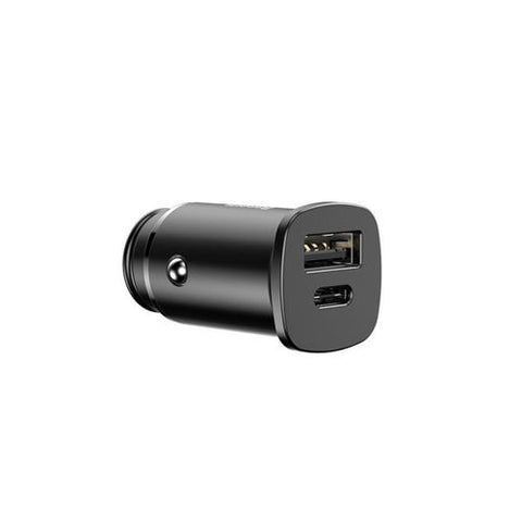 Carregador de Isqueiro Baseus USB+USB-C - Preto