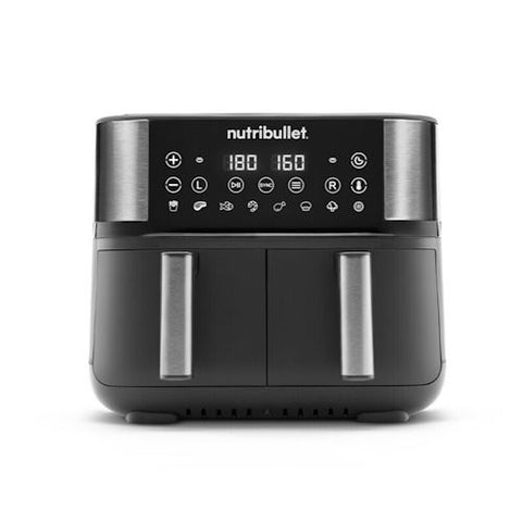 Fritadeira sem Óleo Air Fryer Nutribullet NBA081B - Cuba Dupla 4L + 4L - Preta