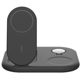 Base de Carregamento Wireless Belkin BoostCharge Magnetic 3-em-1 Qi2 15W - Preto