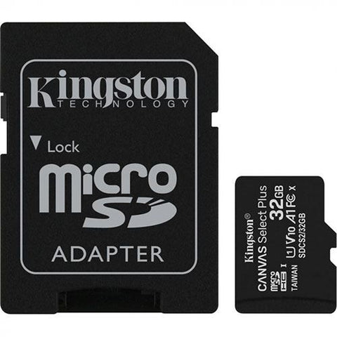 Cartão de Memória MicroSD Kingston Canvas Select Plus Classe 10 - 32GB