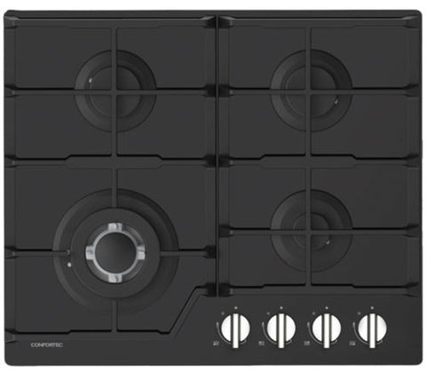 Placa a Gás Confortec CFH6084CB  | 60 cm | 4 Zonas | Preto