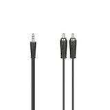 Cabo de Áudio Hama 00205112 5 m 3.5mm 2 x RCA Preto