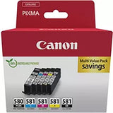 Pack de Tinteiros Canon PGI-580/CLI-581 - PGBK/C/M/Y/BK