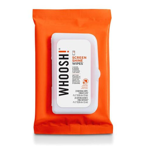 Toalhetes de Limpeza Whoosh para Ecrãs - Pack 20 Toalhetes