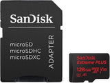 Cartão Micro SDXC SanDisk Extreme Plus 128GB Classe 10 V30 A1 U3 170 MB/s