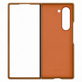 Capa Samsung em pele para Galaxy Z Fold6 - Castanha