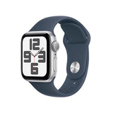 Apple Watch SE GPS 40mm - Alumínio Prateado | Bracelete Desportiva Azul trovoada - M/L