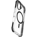 Capa MagSafe Cellular Line Tetra Force Strong Guard Mag para iPhone 16 Plus - Transparente / Preta