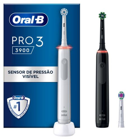 Escova de Dentes Elétrica Oral-B Pro 3 3900 - 2 Uni.