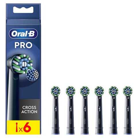 Recargas para Escovas de Dentes Elétrica Oral-B Cross Action - Preto - 6 Unidades