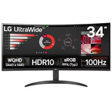 Monitor Gaming Curvo LG 34WR50QK-B | 34 | 100 Hz | UltraWide QHD