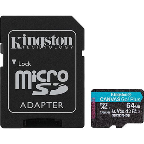 Cartão de Memória MicroSDXC Kingston Canvas Go! Plus - 64GB