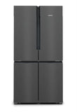 Frigorífico Americano Siemens KF96NAXEA | 183x90,5x73,1 cm | 605 L | E | Aço Preto Escovado