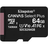 Cartão de Memória MicroSDXC Kingston Canvas Select Plus - 64GB