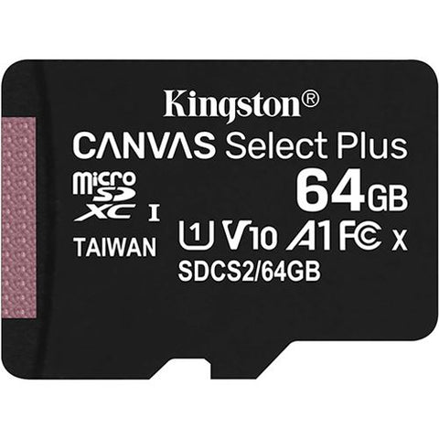 Cartão de Memória MicroSDXC Kingston Canvas Select Plus - 64GB