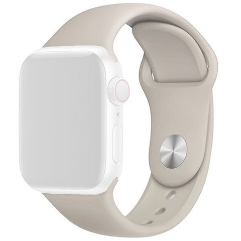 Bracelete Silicone 4-OK para Apple Watch 38mm | 40mm | 41mm - Cinzento Pedra