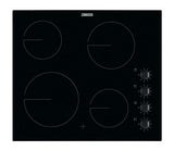 Placa de Vitrocerâmica Zanussi ZHRN640K | Elétrica | 59 cm | 4 Zonas | Preto