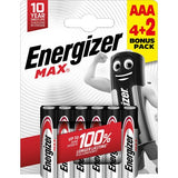 Pilhas Energizer Max AAA MAX - Blister 4+2