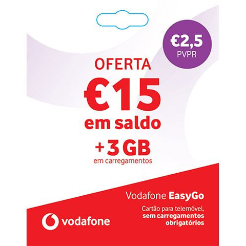 Cartão SIM Vodafone Easy Go 2.5