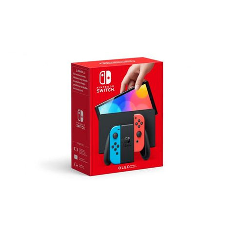 Consola Nintendo Switch ( Versão OLED ) Azul Néon / Vermelho Néon