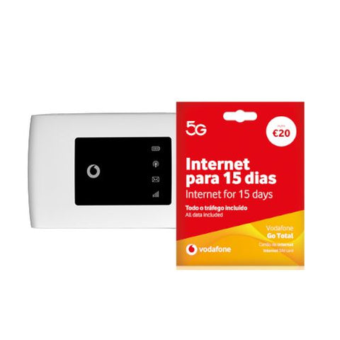 Hotspot Vodafone R219Z + Cartão SIM Go Total 15D