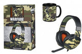 Headset Gaming PS4 Indeca + Caneca Warfare (PS4 / Xbox / PC / Switch / Mac)