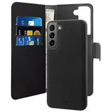 Capa Destacável Wallet em Ecopele Puro para Samsung Galaxy S22+ - Preta