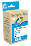 Tinteiro RecycleClub Epson 18XL Black - Preto