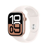 Apple Watch Series 10 GPS 46mm - Cellular - Alumínio Rosa Dourado | Bracelete Desportiva Rosa leve - M/L