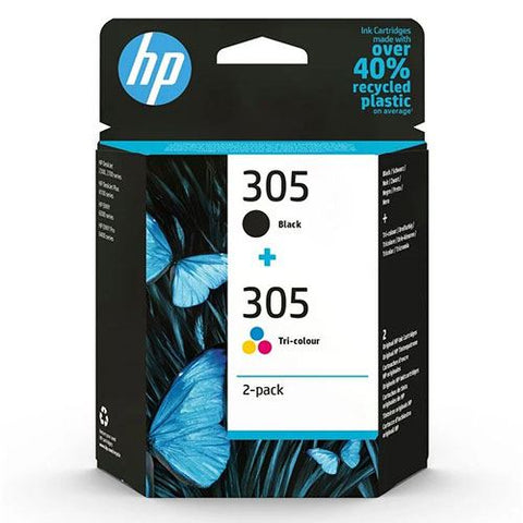 HP Pack Tinteiro 305 Preto + Tricolor - Elegível para o Instant Ink